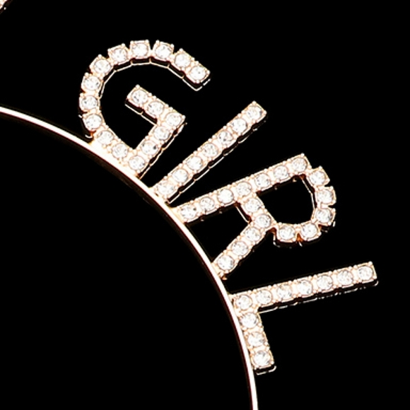 Gold BIRTHDAY GIRL Rhinestone Crystal Headband Statement Accessory - Picture 2 of 2